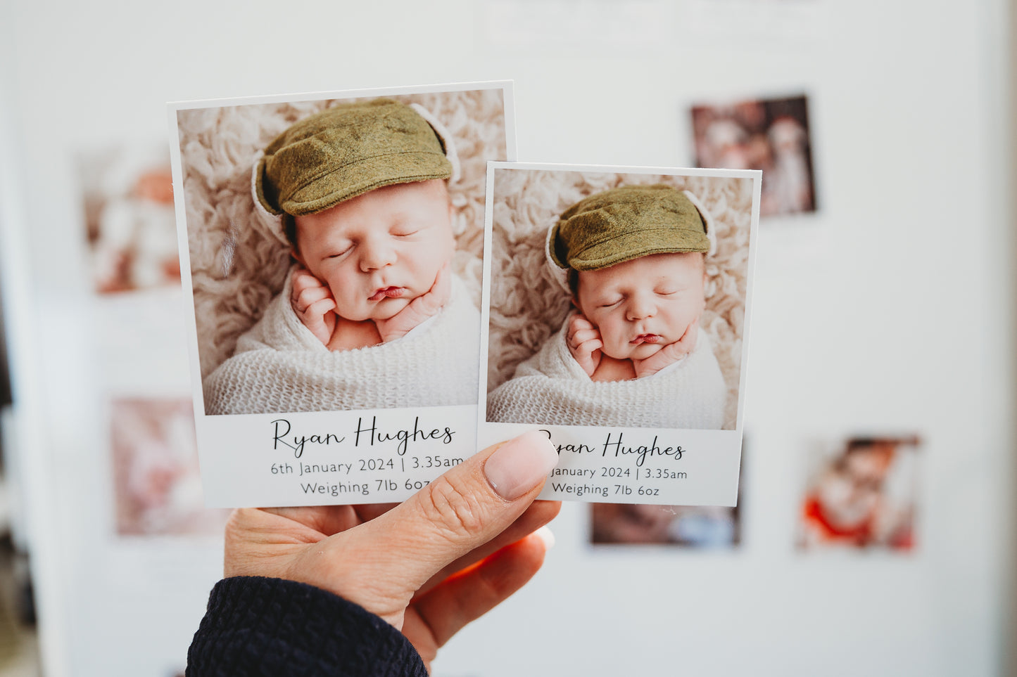 Baby Announcement Fridge Snap Magnets