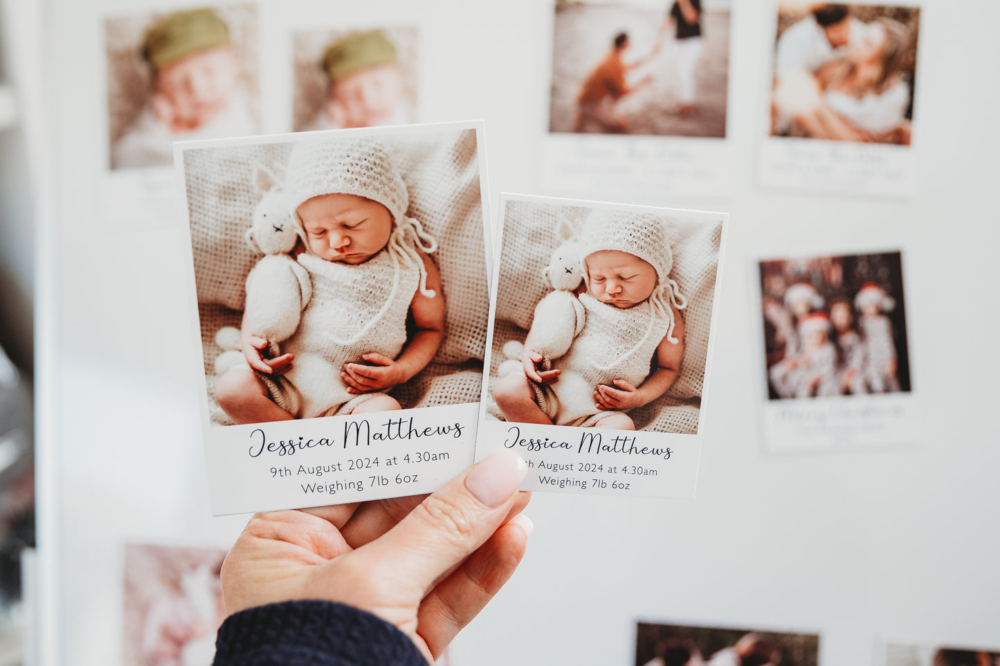 Baby Announcement Fridge Snap Magnets