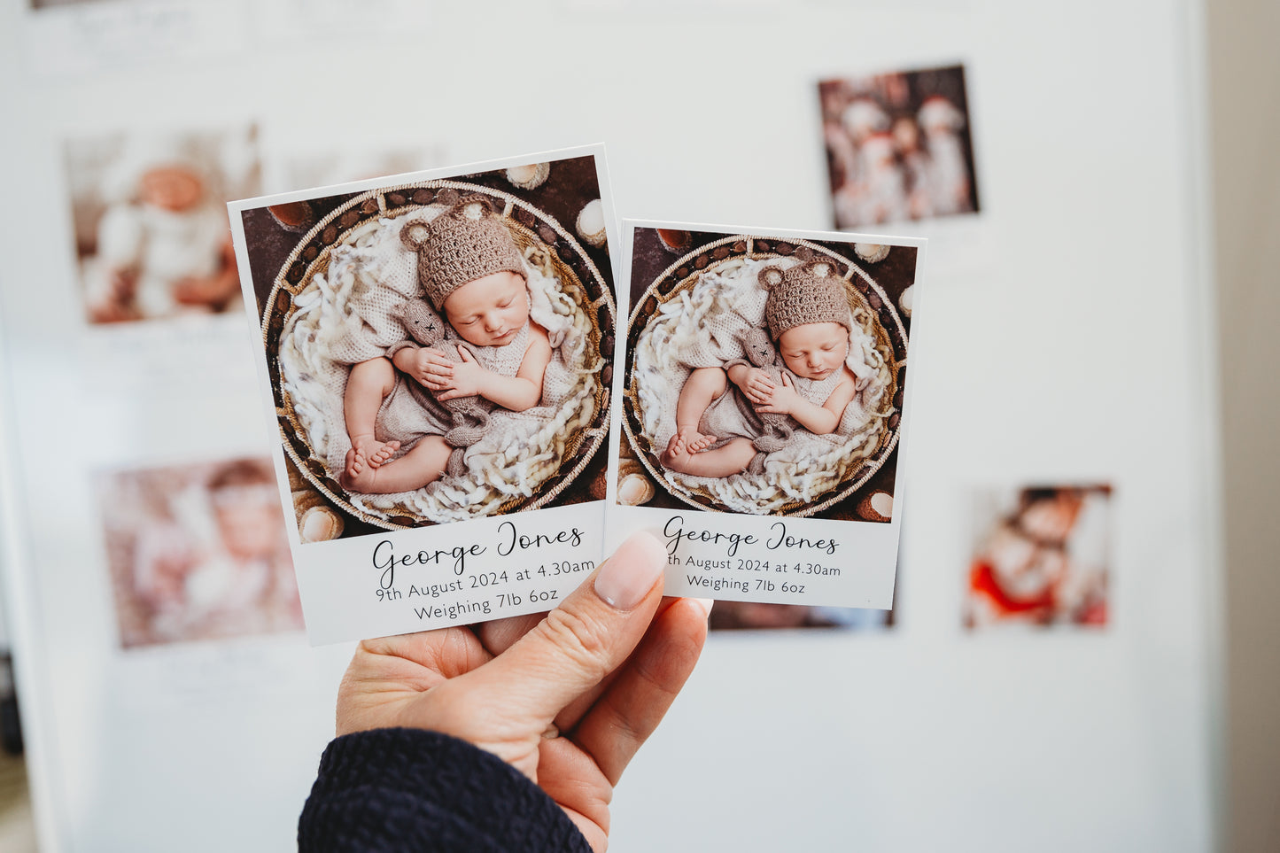 Baby Announcement Fridge Snap Magnets
