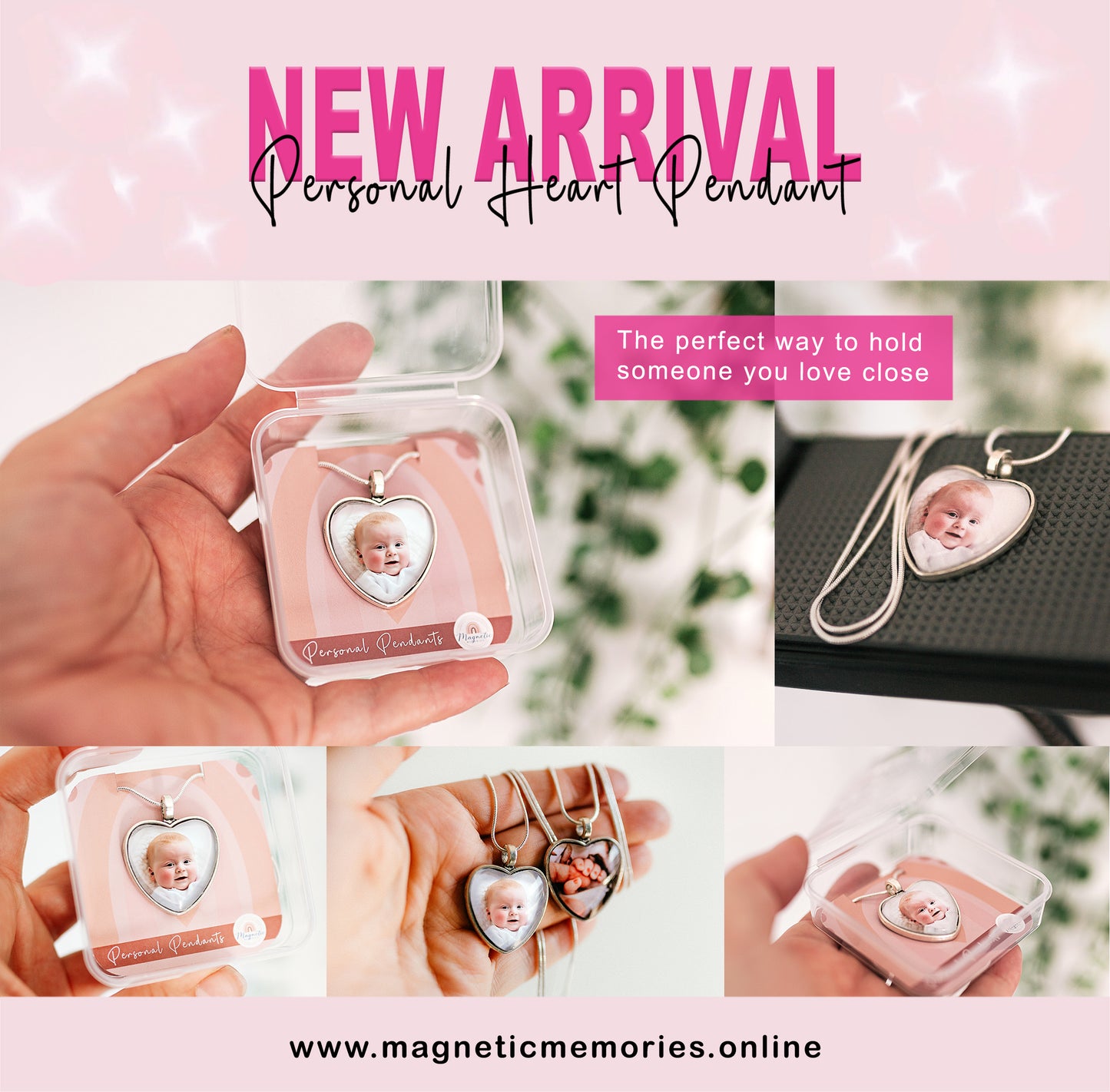Personal Heart Glass Pendant